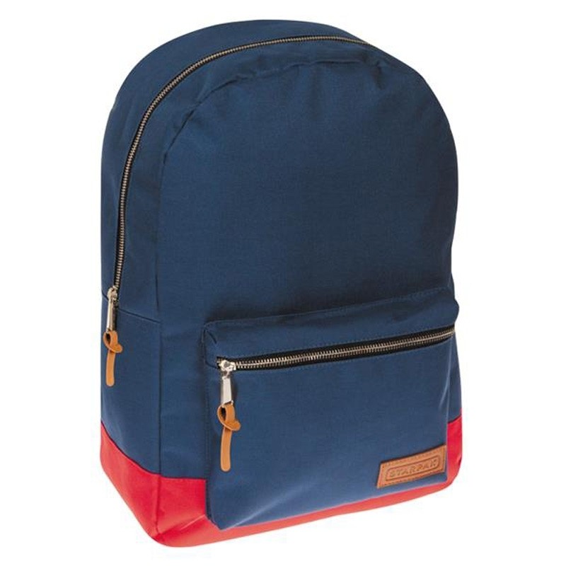 Ghiozdan BV3 Blue&Red, 1 compartiment, spate anatomic, inchidere cu fermoar - imagine 3